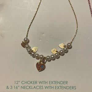 12 IN CHOKER WITH EXTENDER NECKLACES 2 FOR 5